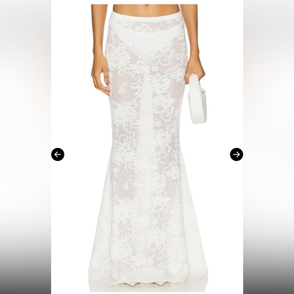 Elegant White Lace Maxi Skirt- Narcisa Skirt